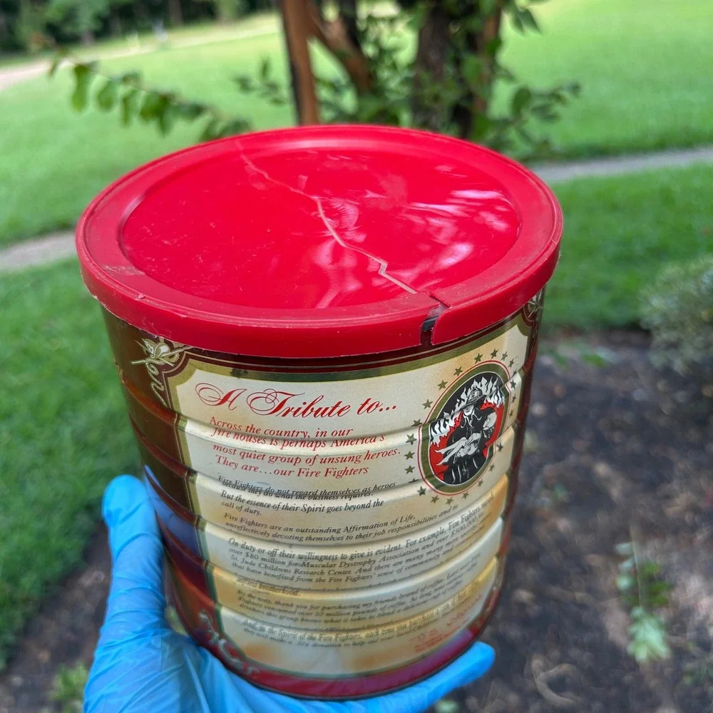 Vtg Fire Fighters Signature Blend Coffee Tin Special Ed 